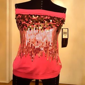 Fuchsia Pink Sequin Top